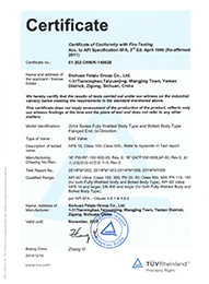 API 6FA防火证书1